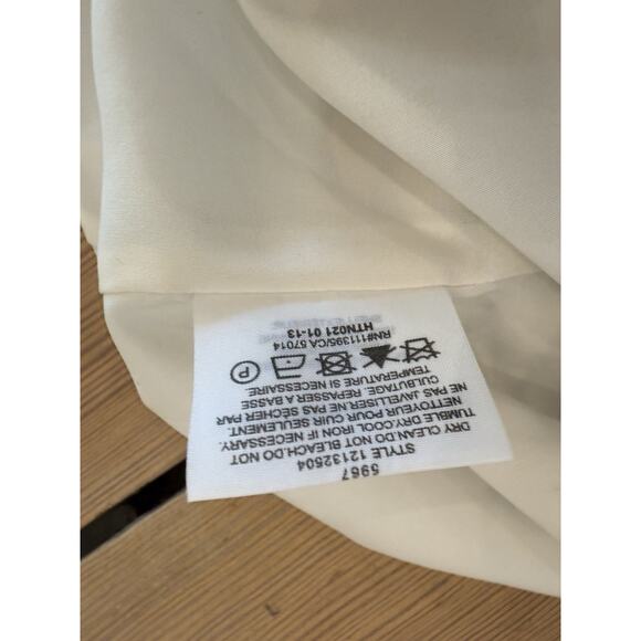 Tory Burch Women Scalloped Print White Blue Blazer Size S - Picture 7 of 7